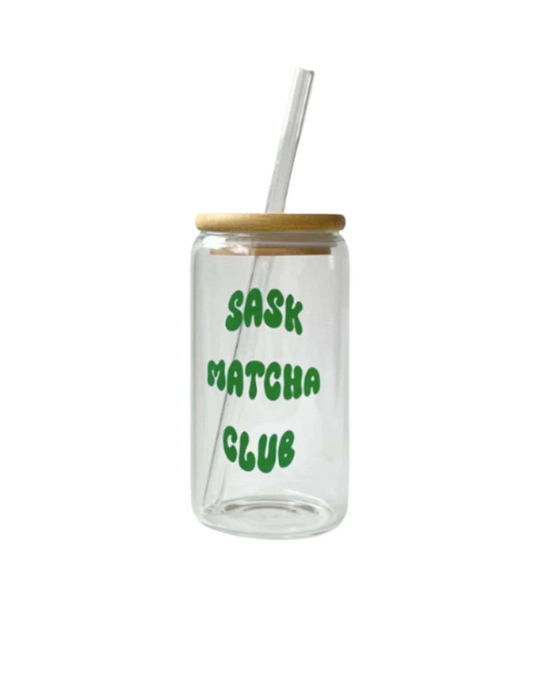 Glass Tumblers “Sask Matcha Club” - 16 oz
